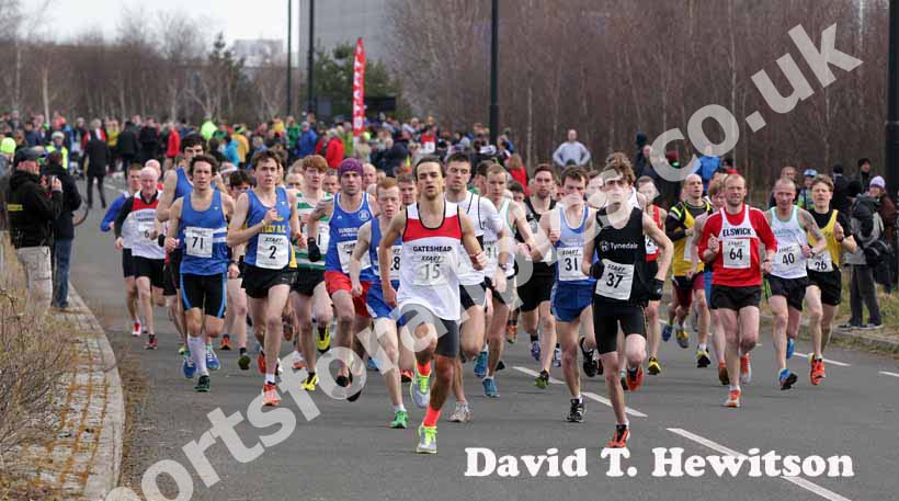 Start of the senior mens Elswick Road Relays.
